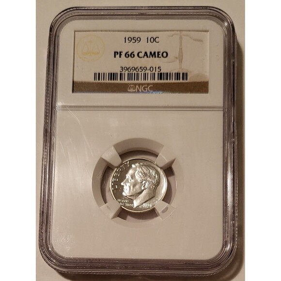 1959 Roosevelt Dime Proof PF66 Cameo NGC - Picture 1 of 2